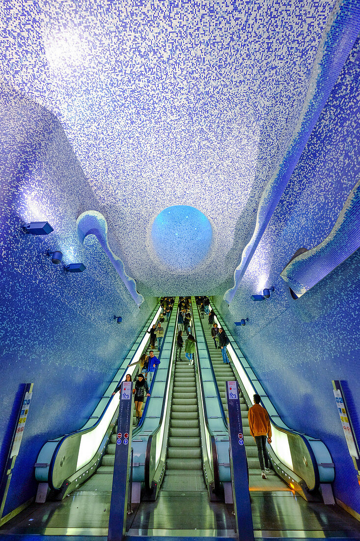 Toledo Art Station of Naples Metro, Naples, Campania, Italy, Europe