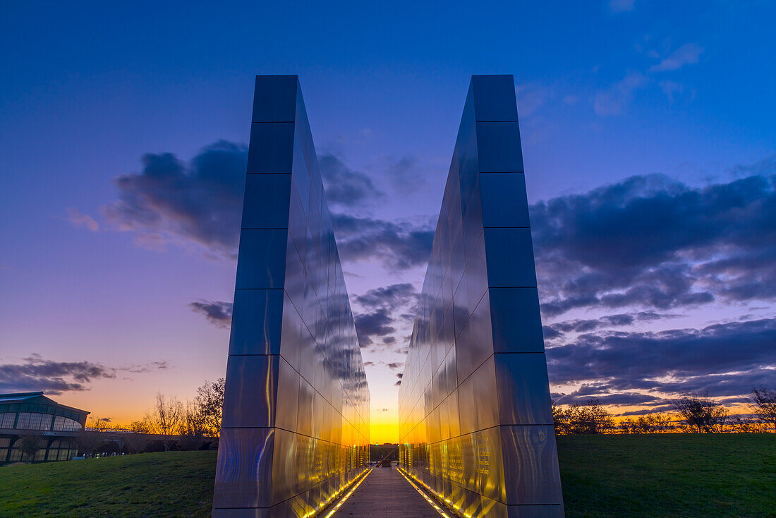 Empty Sky memorial to New Jerseyans lost during 911 attacks on the World Trade Center, Liberty State Park, Jersey City, New Jersey, United States of America, North America
