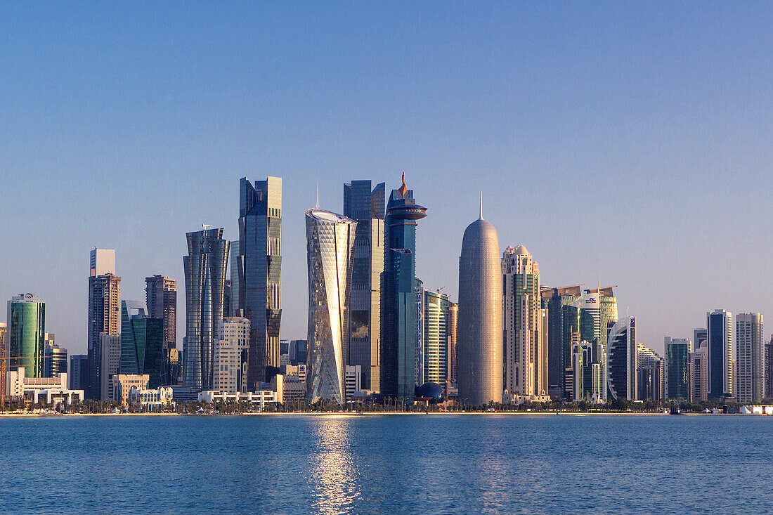 Qatar , Doha City, West bay Skyline.