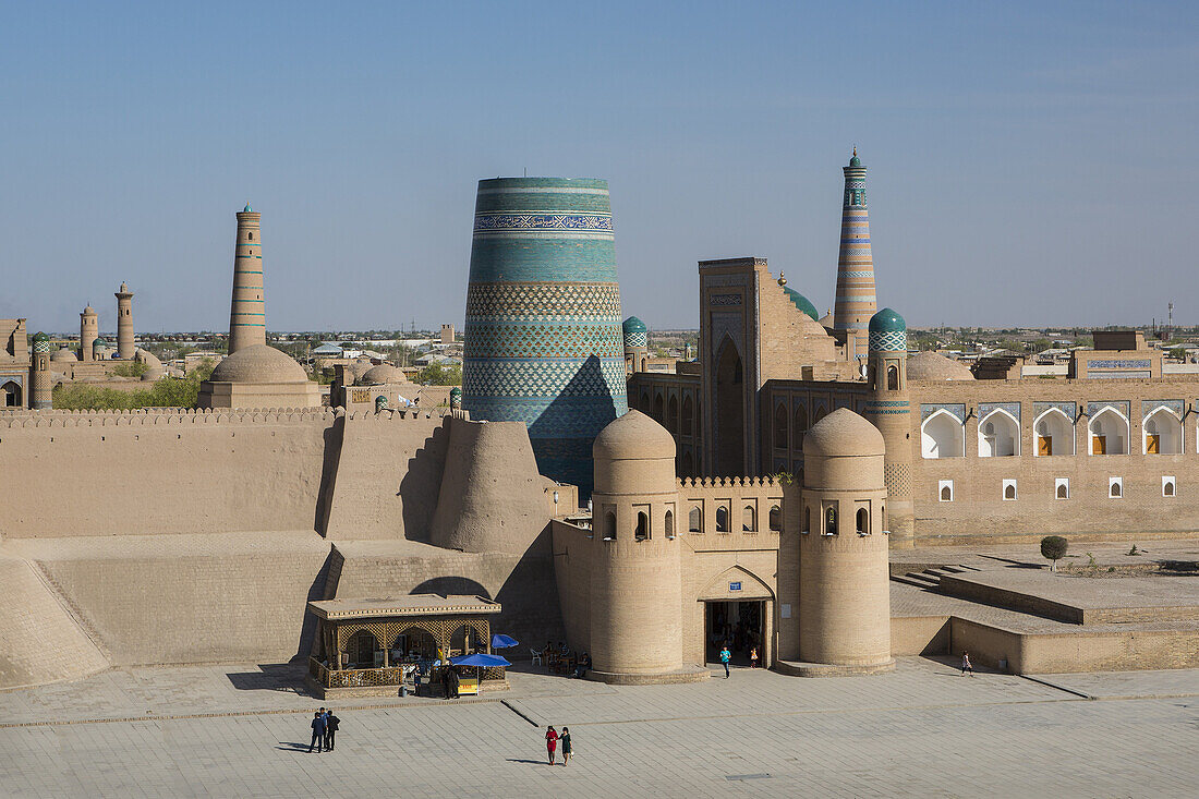 Uzbekistan , ,Khorezm Region,Khiva City,Itchan Kala, Kalta Minor Minaret (W.H.) Western Gate.