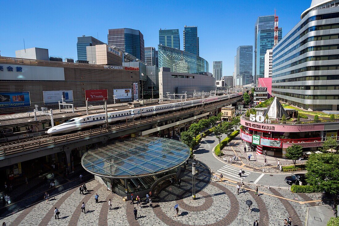 Japan, Tokyo City, Yurakucho Station, Bullet Train.