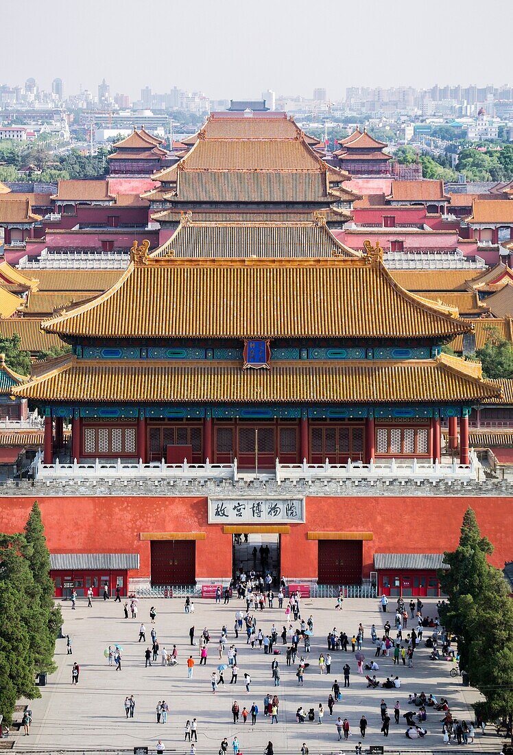 Gate of Divine Might from Jingshan Park, the Forbidden City, Beijing, China