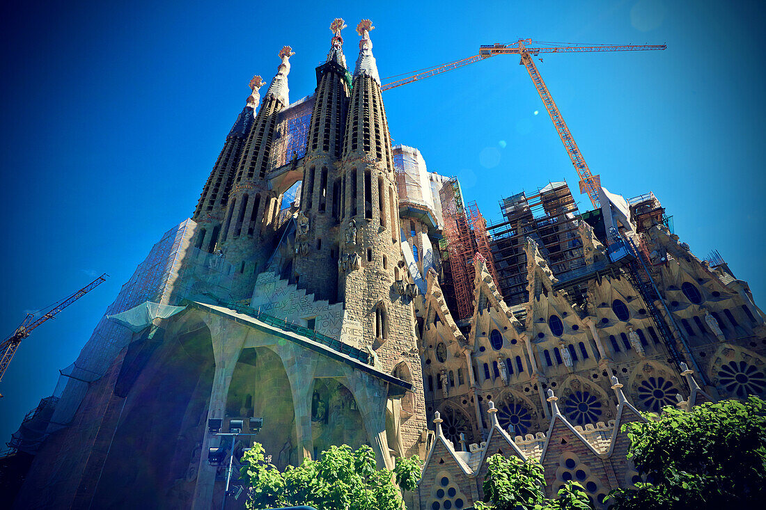 Basilica of the Sagrada Familia by Antonio Gaudí, Barcelona, Catalonia, Spain