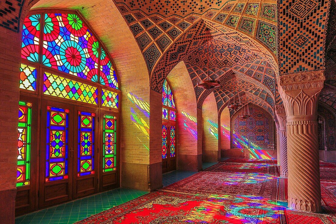 Iran, Shiraz City, Mmasjed-e ,Nasir al-Molk Mosque.