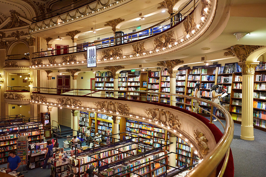 Buchhandlung El Ateneo. Barrio Norte. Buenos Aires. Argentinien.