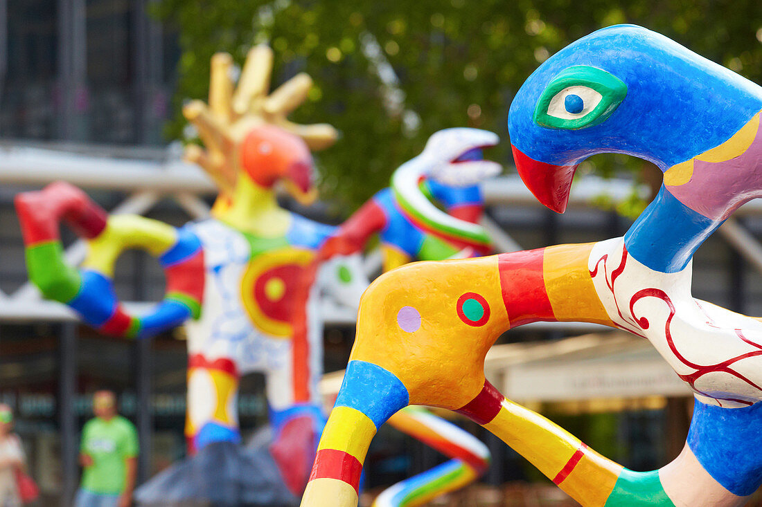 Fontaine Stravinsky. Centre George Pompidou. Paris. Frankreich.