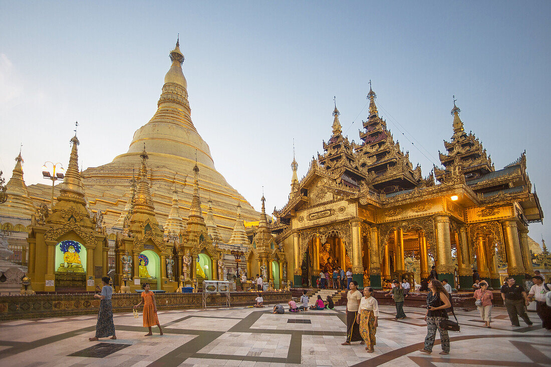 Myanmar , Yangon City,Shwedagon Pagoda,.
