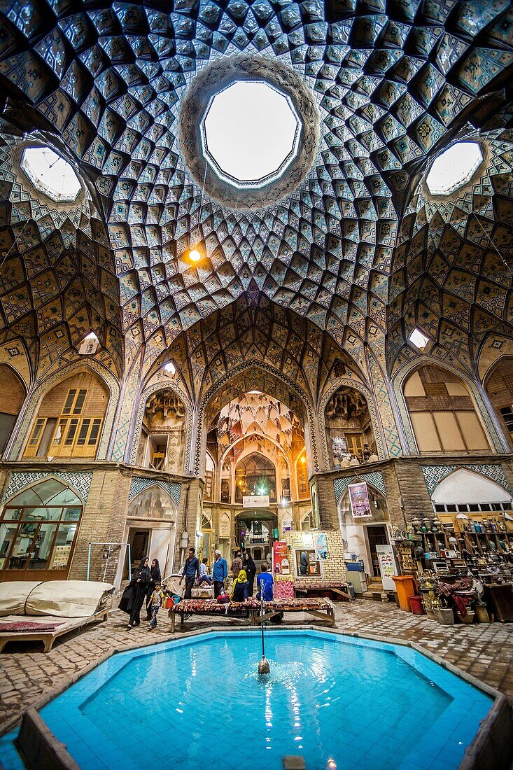 Iran , Kashan City, Kashan Bazaar. Khan Amin al-Dowleh Timche dome.