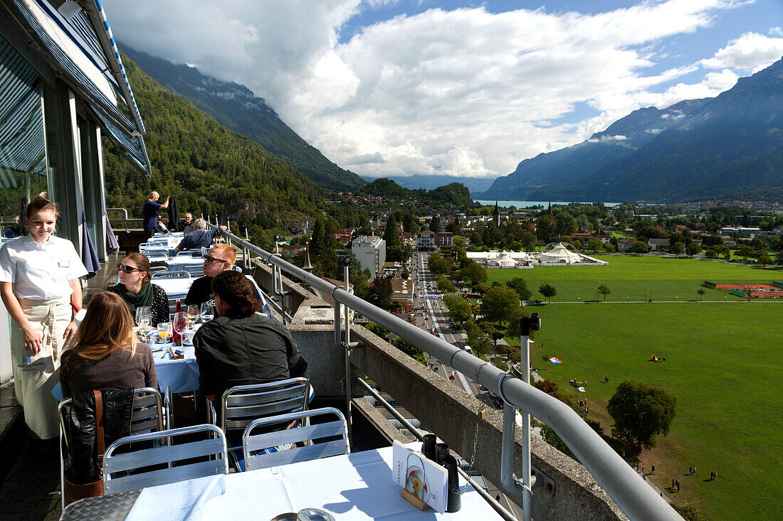 Café overlooking Interlaken, Switzerland