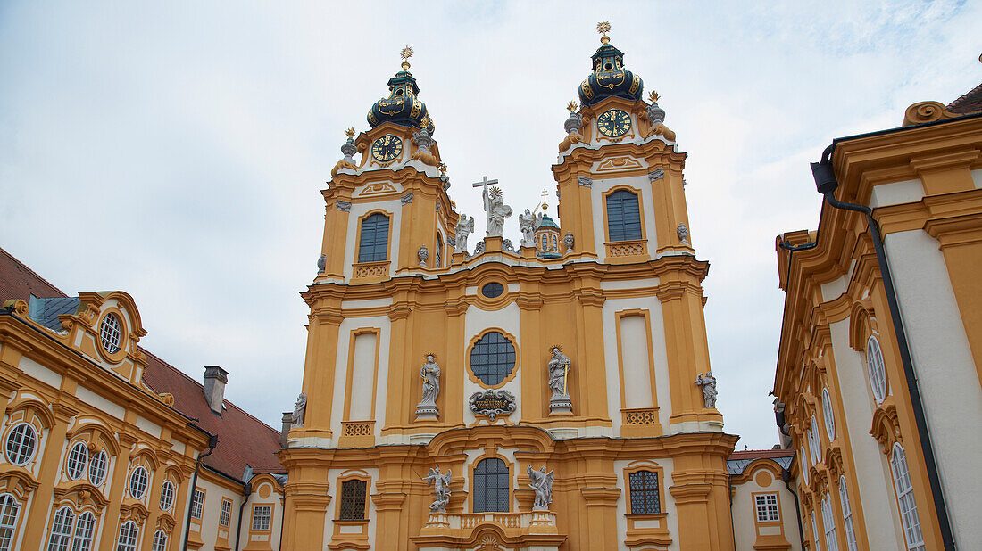 Church of Stift Melk , Wachau , River Danube , Niederösterreich , Lower Austria , Austria , Europe