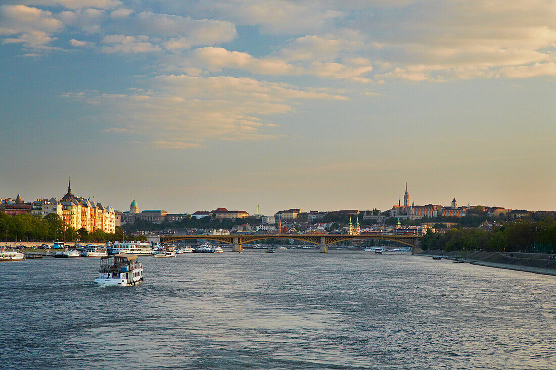 View at Budapest coming from North , River Danube , Hungary , Europe