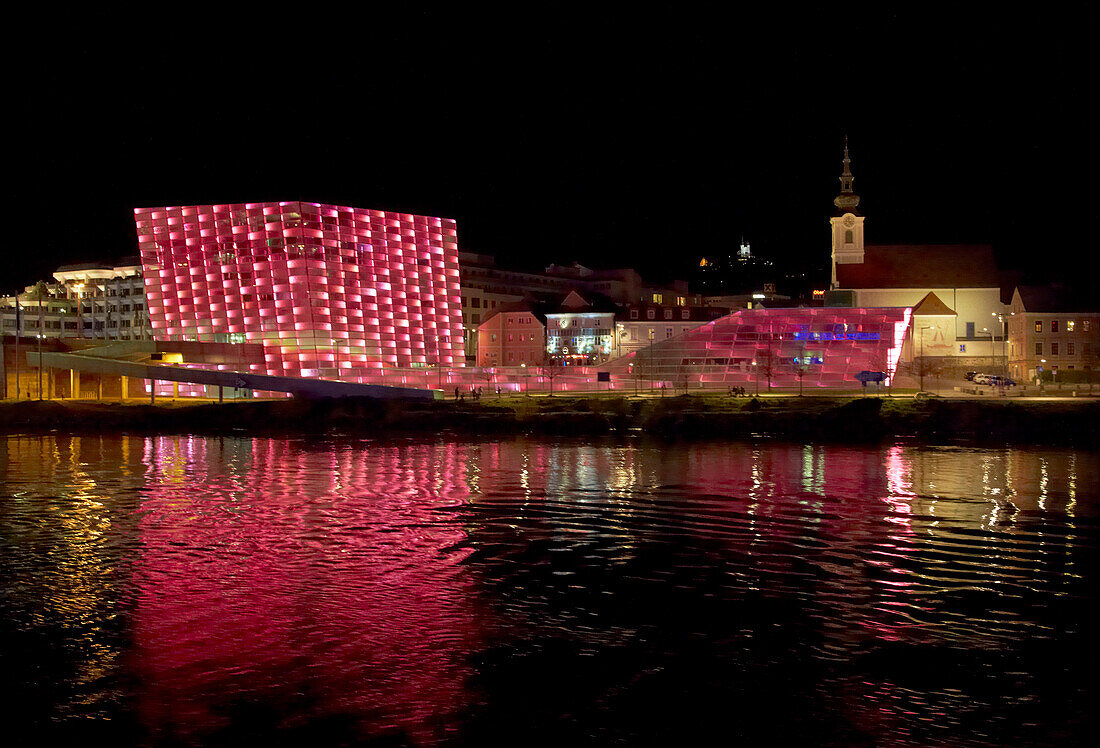 Ars Electronica Center , Museum of the Future , Linz on the river Danube , Oberösterreich , Upper Austria , Austria , Europe