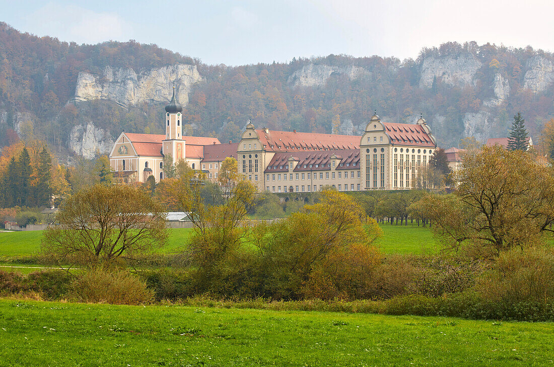Beuron Monastery , River Danube , Schwäbische Alb , Baden-Württemberg , Germany , Europe
