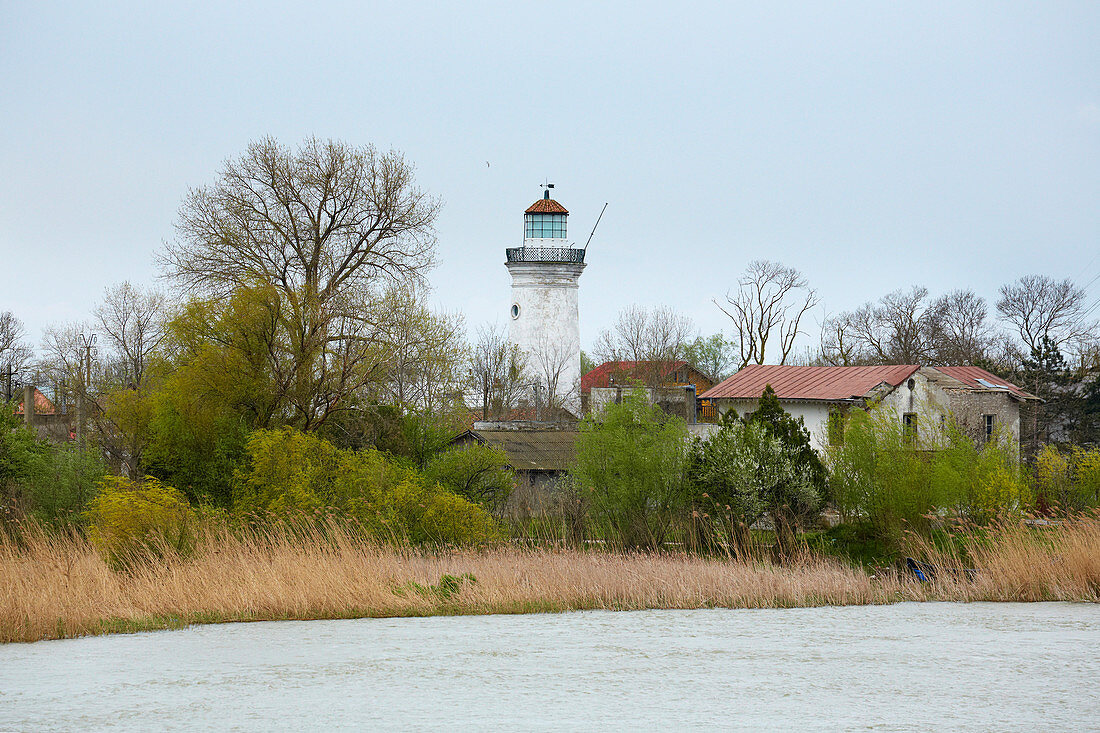 Donaudelta , Sulina an der Mündung des Sulinaarms ins Schwarze Meer , Rumänien , Donau , Europa