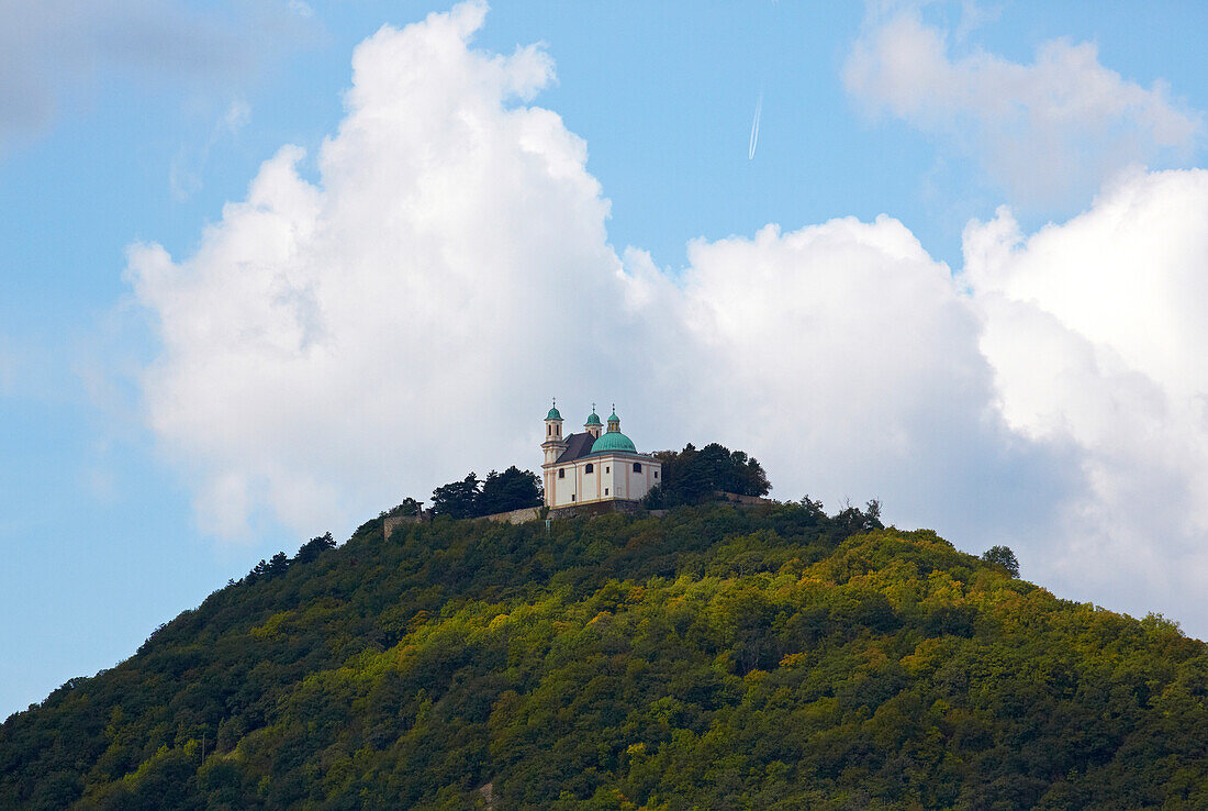 St Leopold Church on the Leopoldsberg , River Danube , Vienna , Austria , Europe