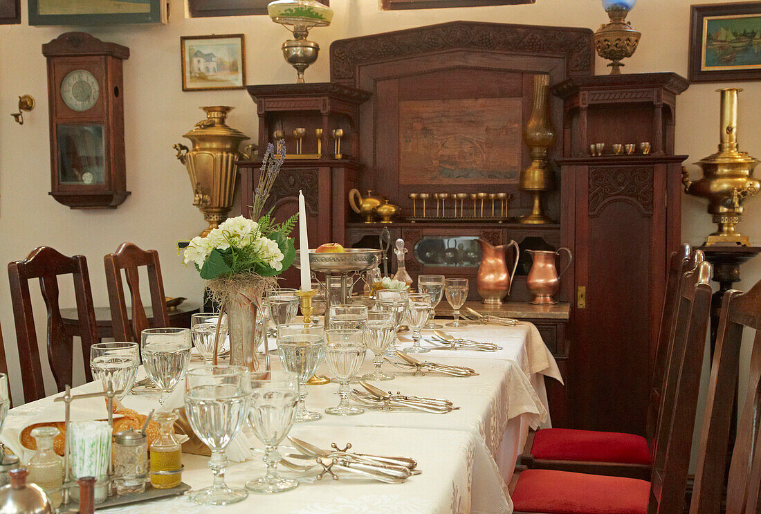 Traditional restaurant at Bucharest , River Danube , Romania , Europe