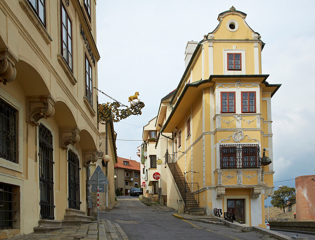 House  At the Good Shepherd's at Bratislava (Pressburg) on the river Danube , Slovakia , Europe