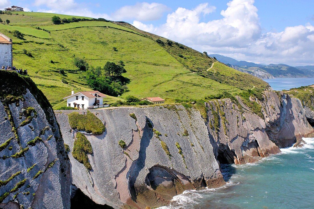 ´Flysch´ rock strata, Zumaia, Guipuzcoa, Basque Country, Spain.