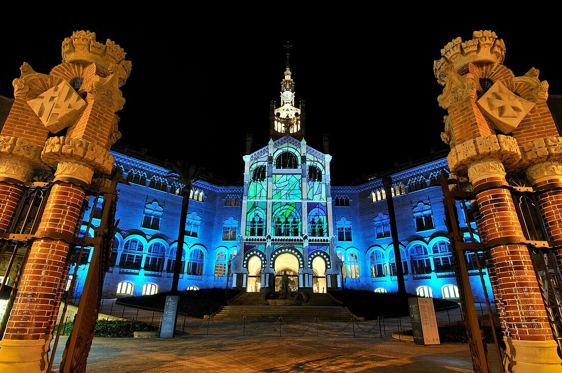 The former Hospital de la Santa Creu i Sant Pau, Hospital of the Holy Cross and Saint Paul in the neighborhood of El Guinardó, is a complex built between 1901 and 1930, designed by the Catalan modernist architect Lluís Domènech i Montaner. UNESCO World He