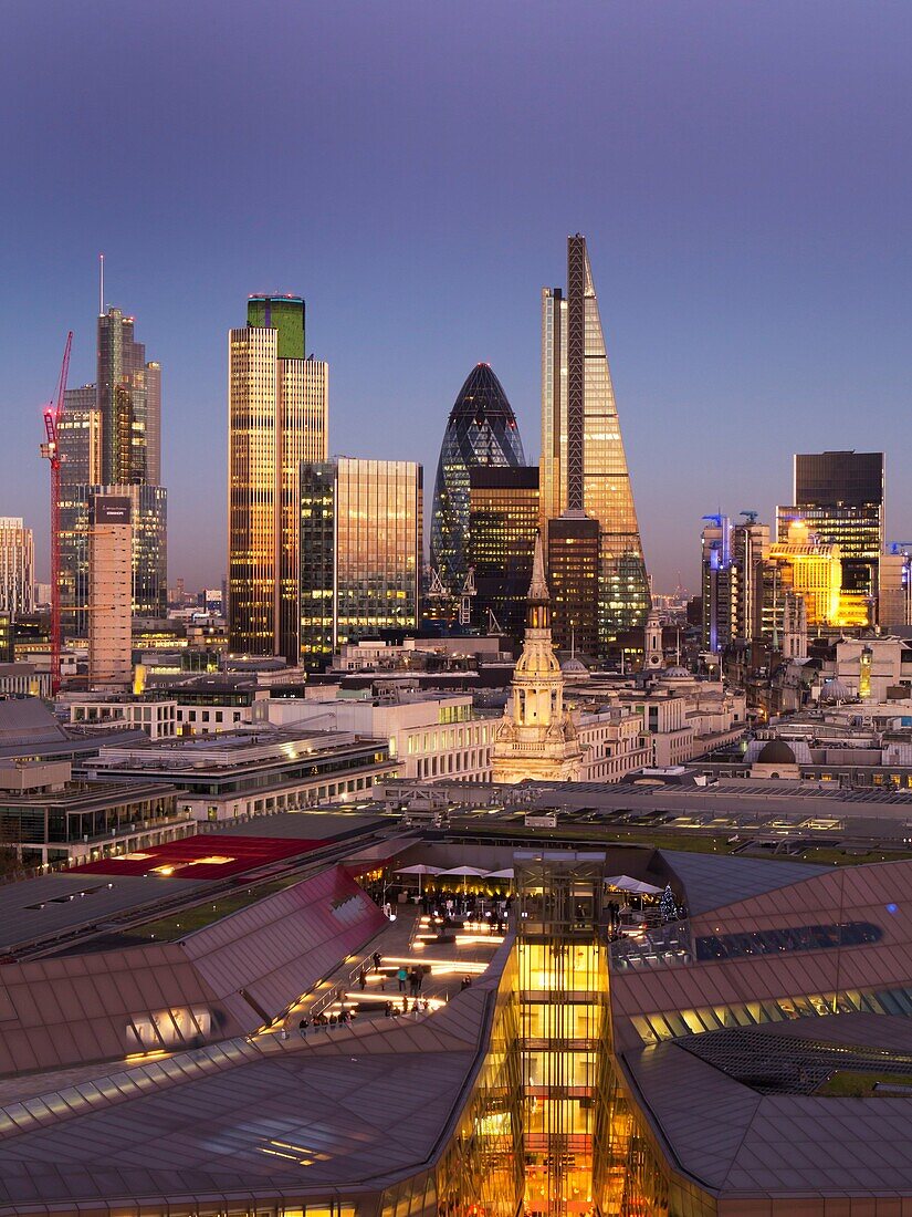 europe, UK, England, London, City skyline from St Pauls.