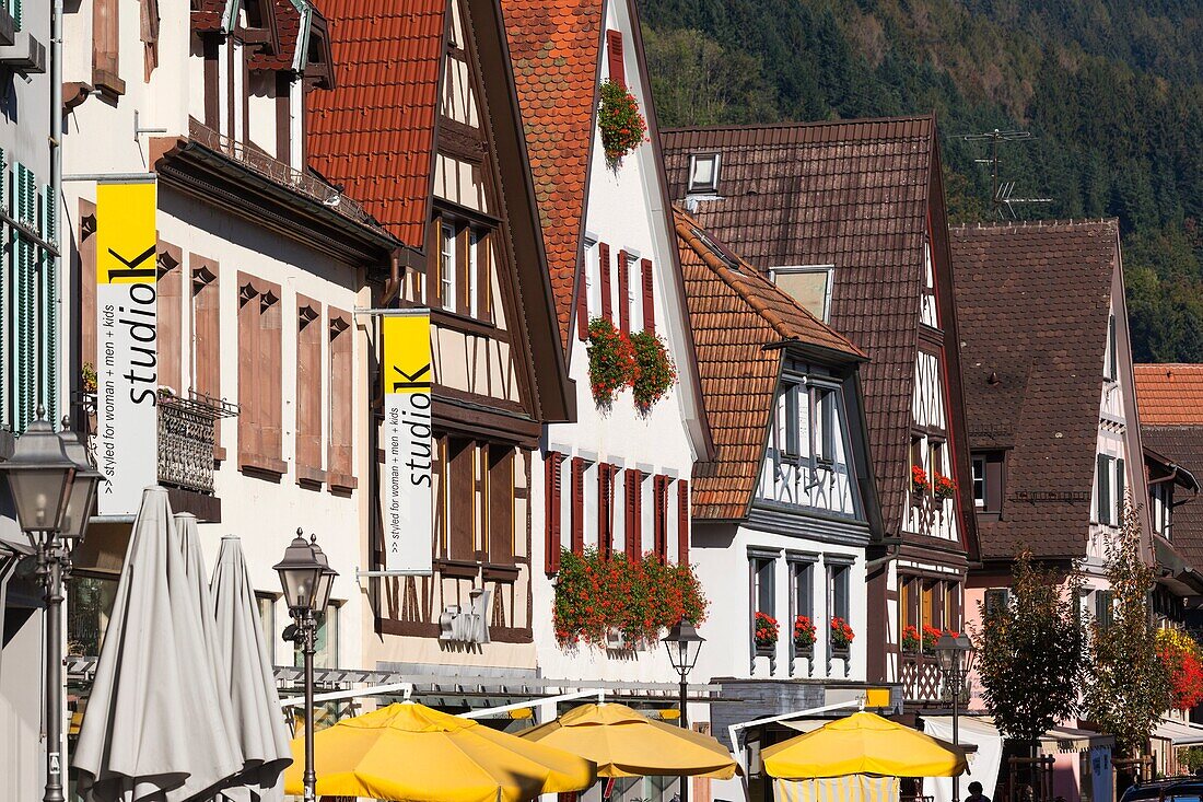Germany, Baden-Wurttemburg, Black Forest, Haslach im Kinzigtal, traditional building details.