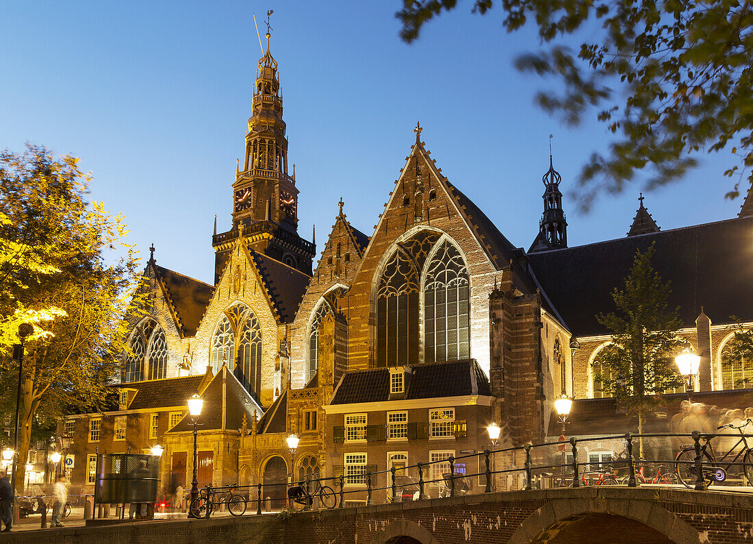 Netherlands. Amsterdam.Church in the red light district.