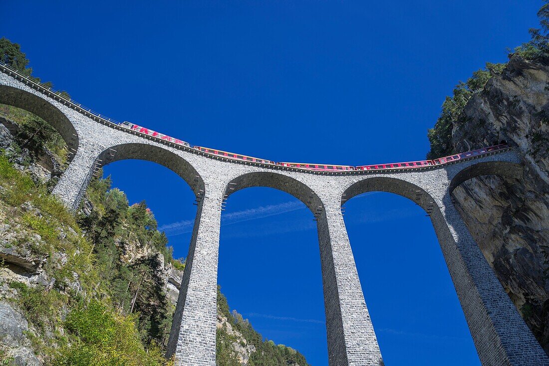 Landwasser Viaduct, Filisur, Canton of Graubünden, Switzerland