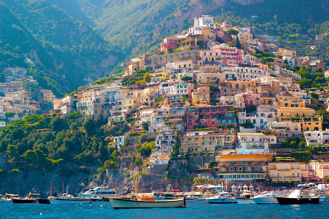 Positano, Campania, Salerno, beautiful Town on the Amalfi Coast.