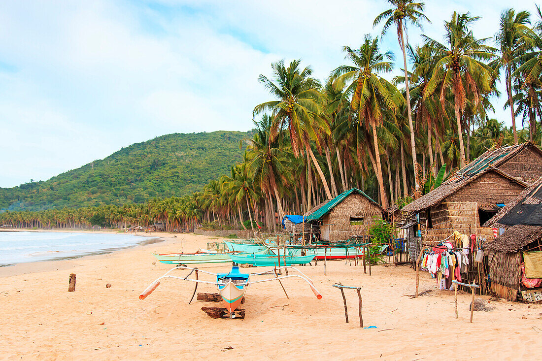 Beach of Nacpan in Palawan, Philippines