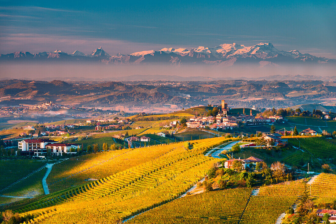 Italy, Piedmont, Cuneo District, Langhe - Autumnal view