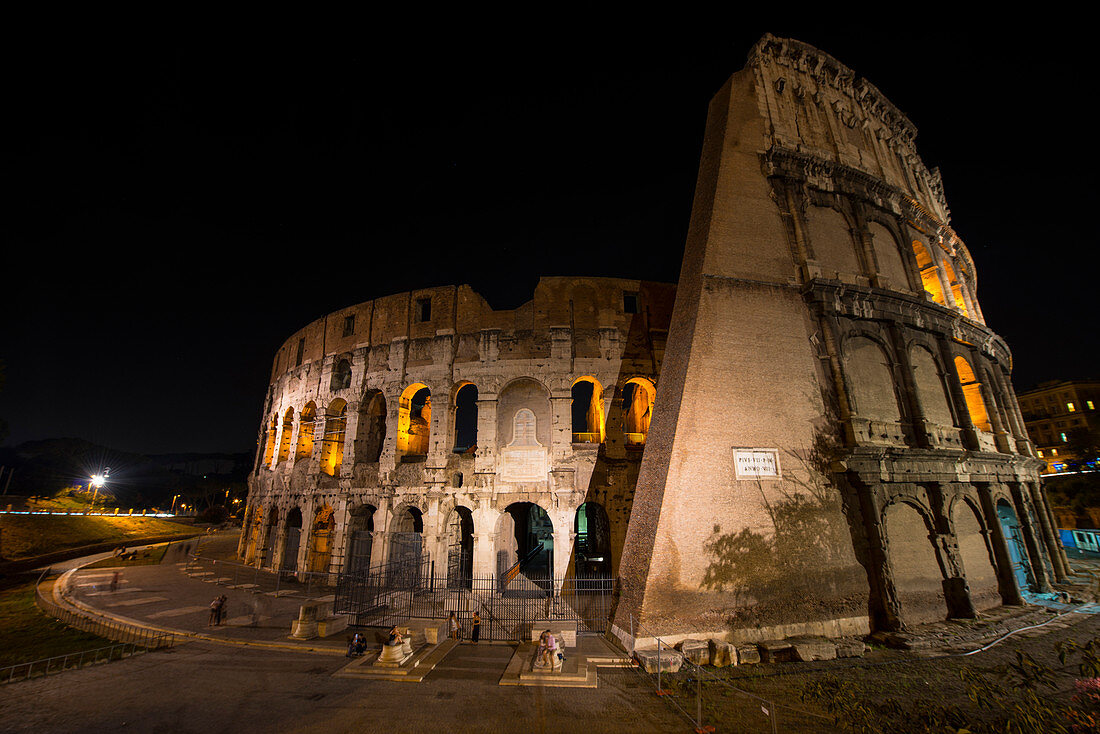 The Colosseum by night, Rome, Lazio district, Italy