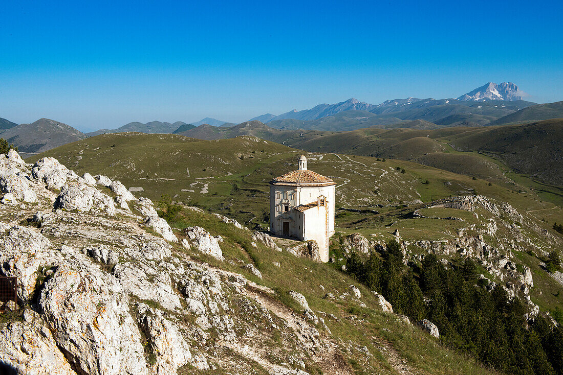 The Transhumance church Santa Maria della Pieta in the Gran Sasso NP