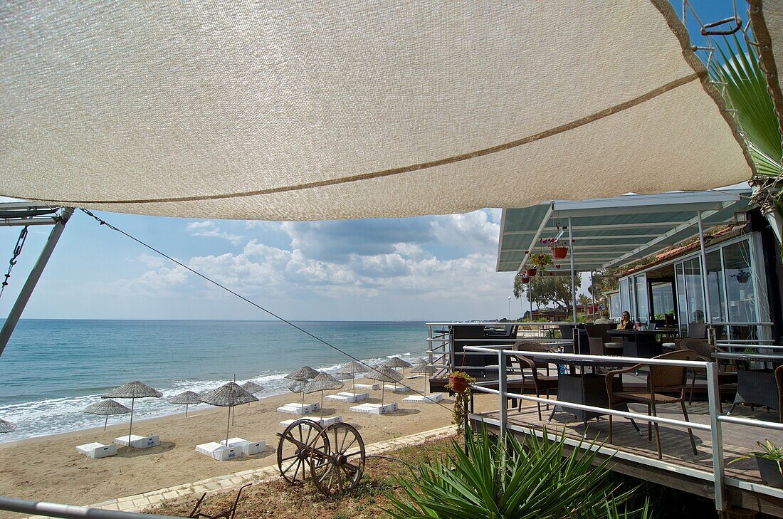 Bogaz Beach Restaurant on the beach at Bogaz, Karpaz Peninsula, North Cyprus