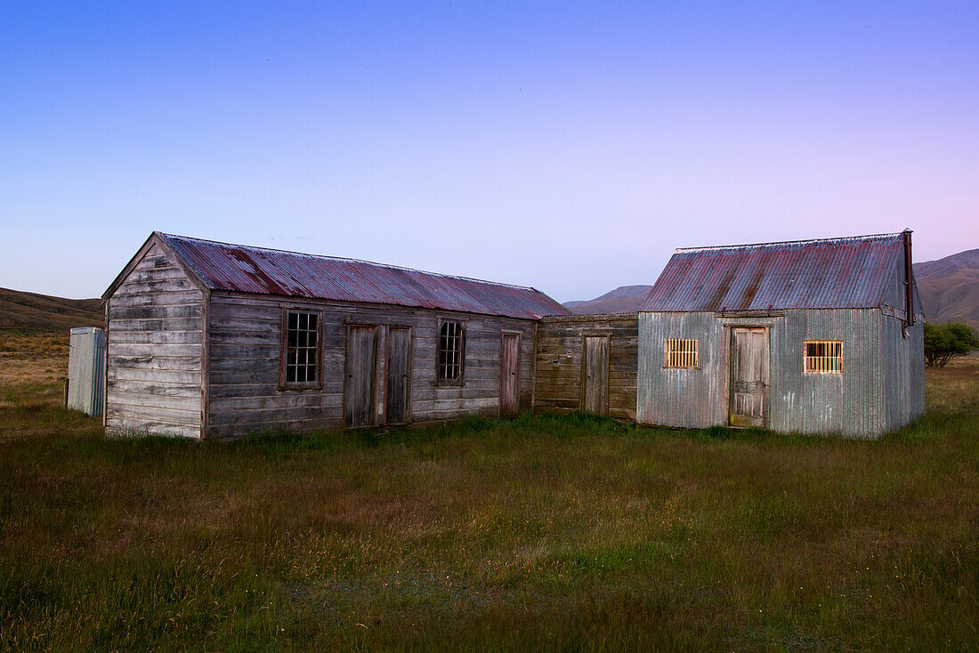 Einsame Schafstation in den Bergen der Hawkdun Range, Otago, Südinsel, Neuseeland