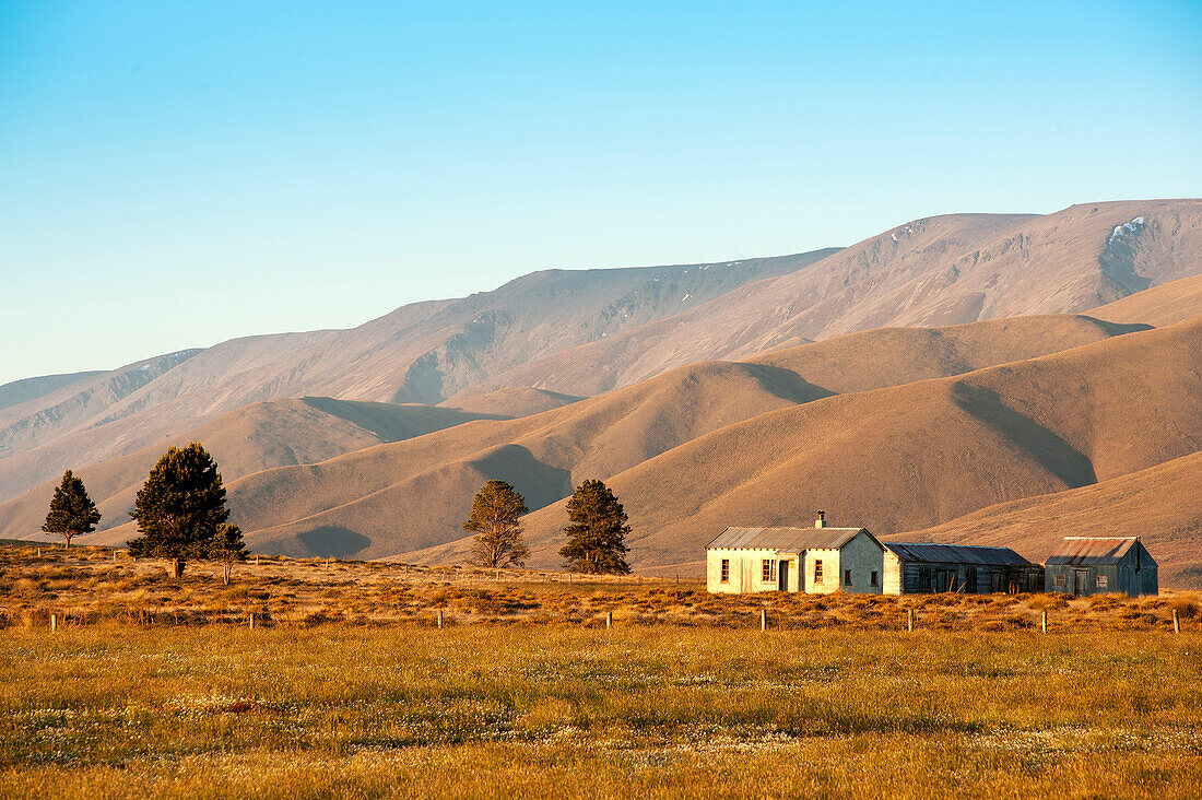 Einsame Schafstation ind den Bergen der Hawkdun Range, Otago, Südinsel, Neuseeland