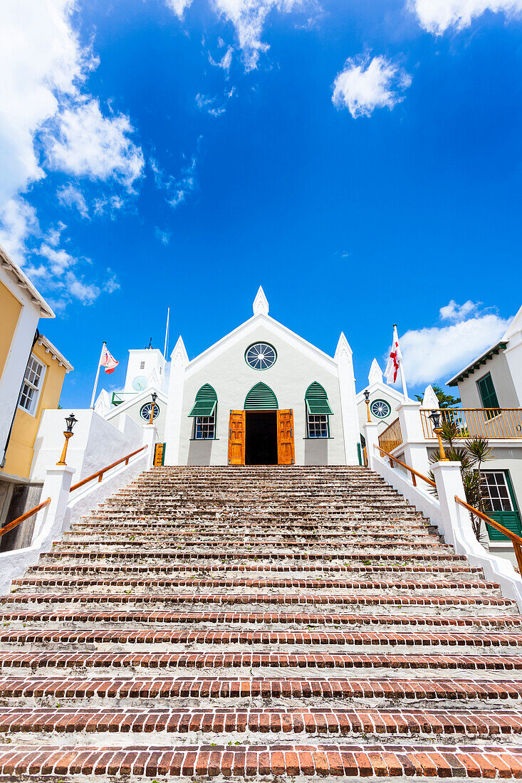 St. Peter's Church, älteste anglikanische Kirche außerhalb Englands, St. George, Insel Bermuda, Großbritannien