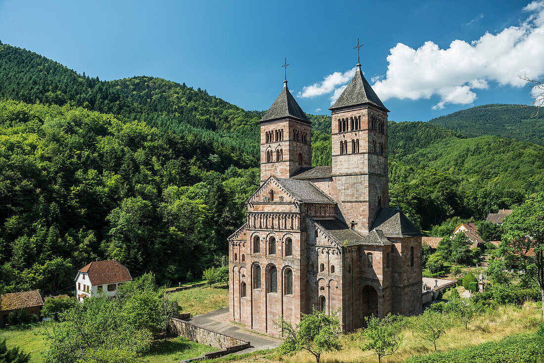 Kloster Murbach, bei Guebwiller, Elsass, Département Vosges, Frankreich