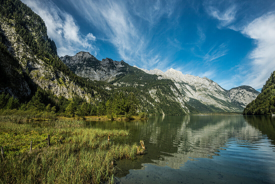 Königssee, Berchtesgaden National Park, Berchtesgadener Land district, Upper Bavaria, Bavaria, Germany