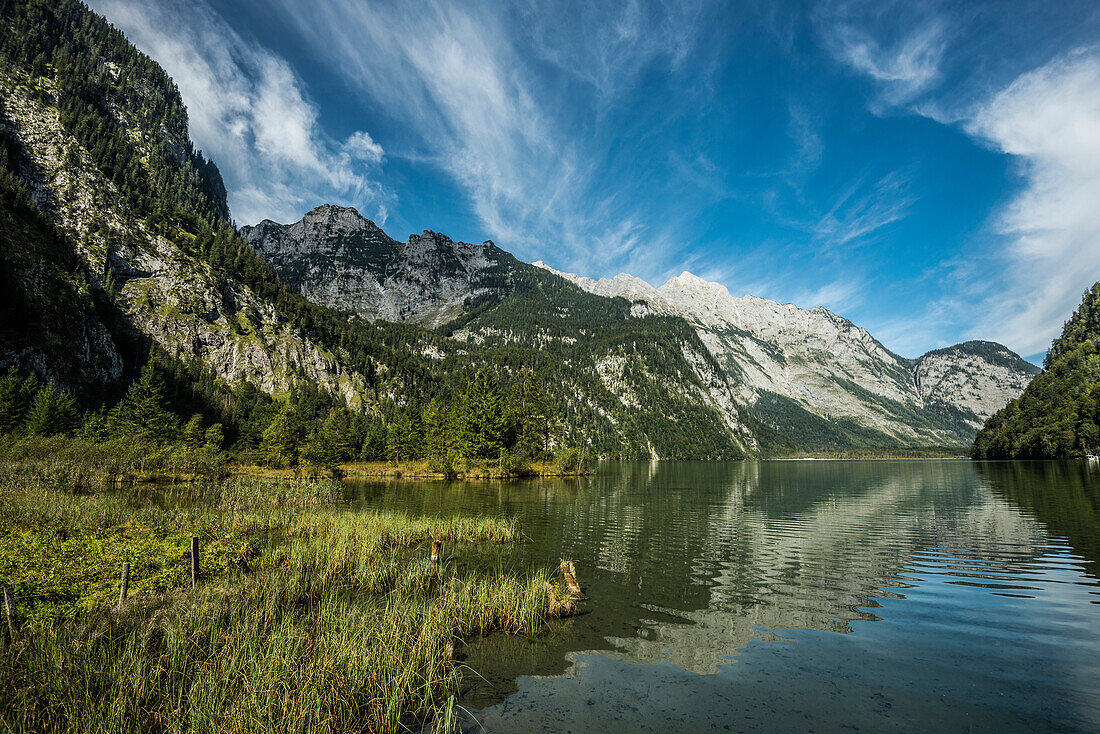 Königssee, Nationalpark Berchtesgaden, Berchtesgadener Land, Oberbayern, Bayern, Deutschland