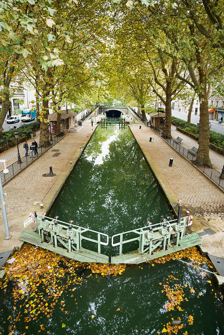 Canal Saint-Martin, Paris, Ile-de-France, Frankreich
