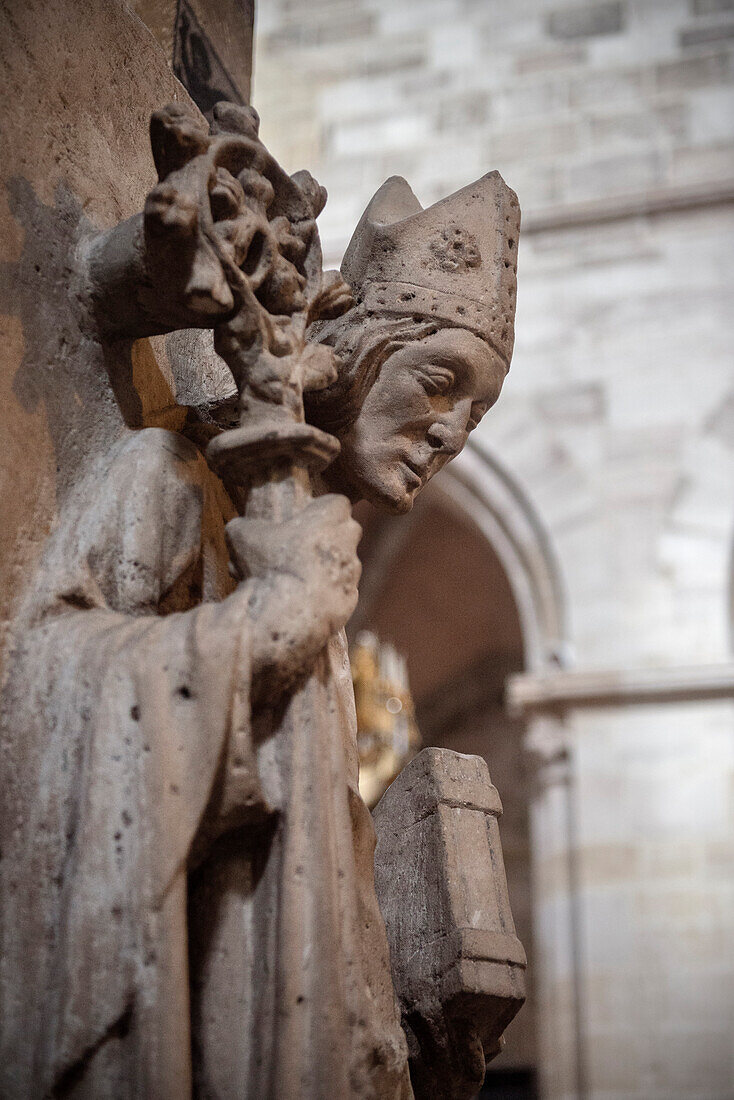 sculpture in Bamberg cathedral, Frankonia Region, Bavaria, Germany, UNESCO World Heritage