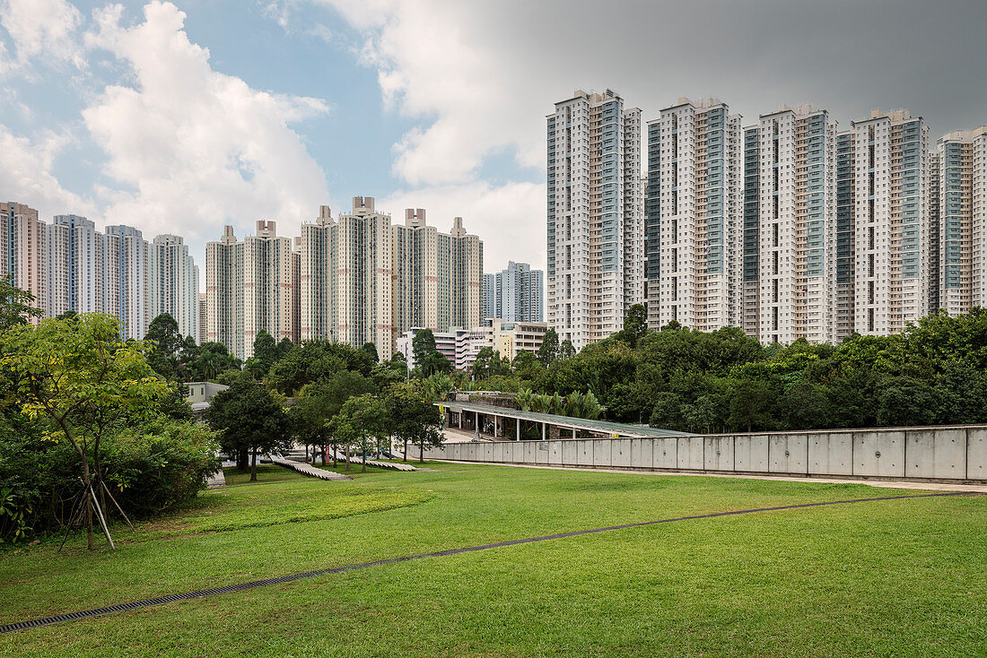 ocial housing at retort city Tin Shu Wai, New Territories, Hongkong, China, Asia