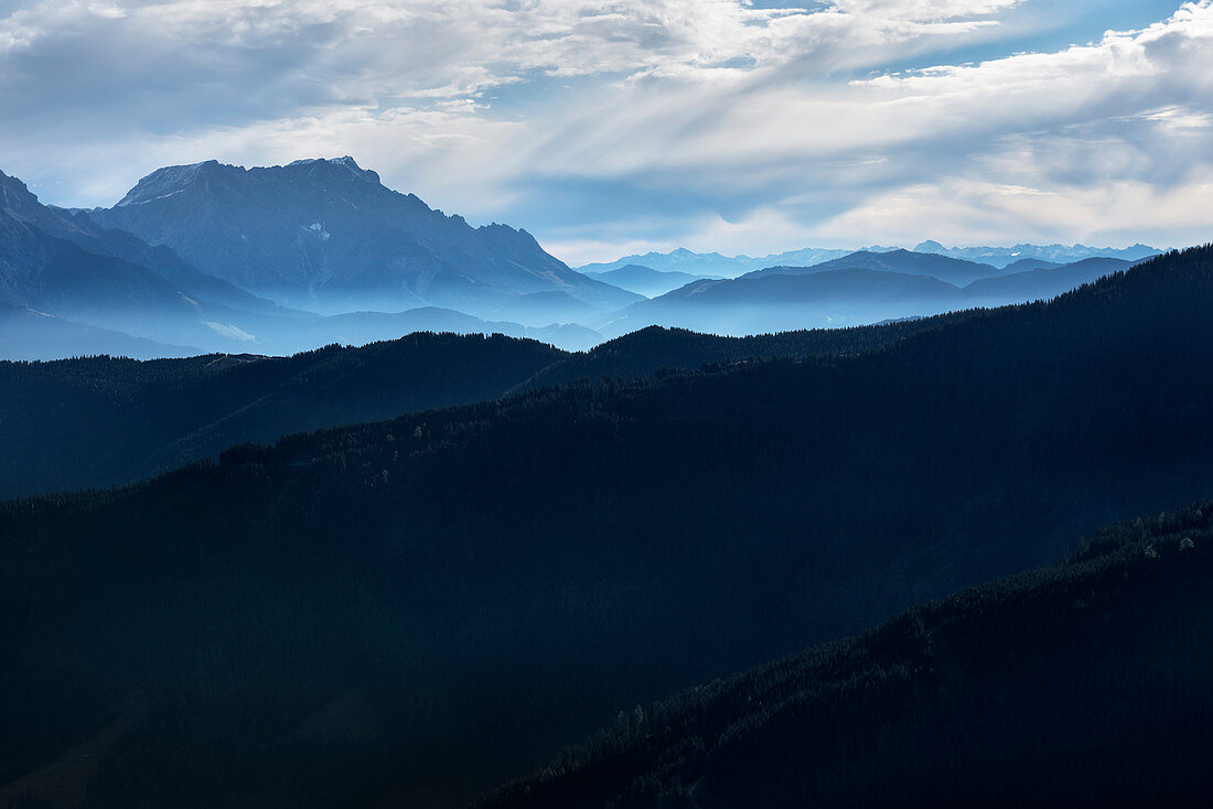 view at Leogang mountains, Austria, Europe