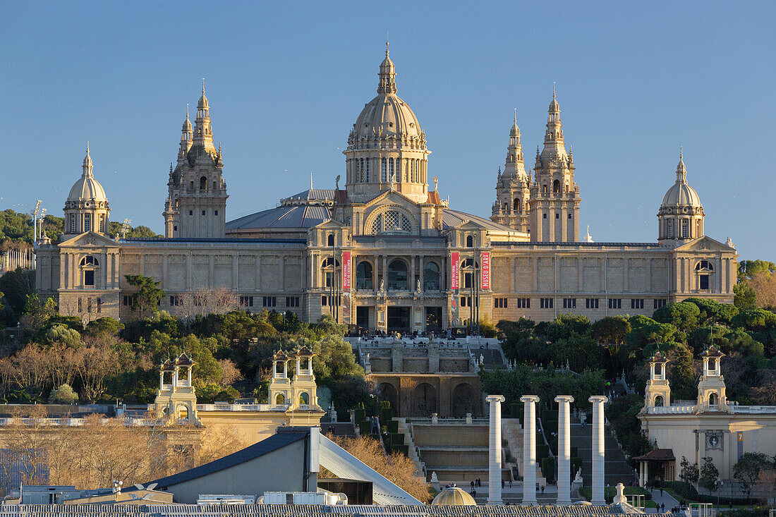 Plaça d'Espanya, Museu Nacional d'Art de Catalunya, Barcelona, Katalonien, Spanien