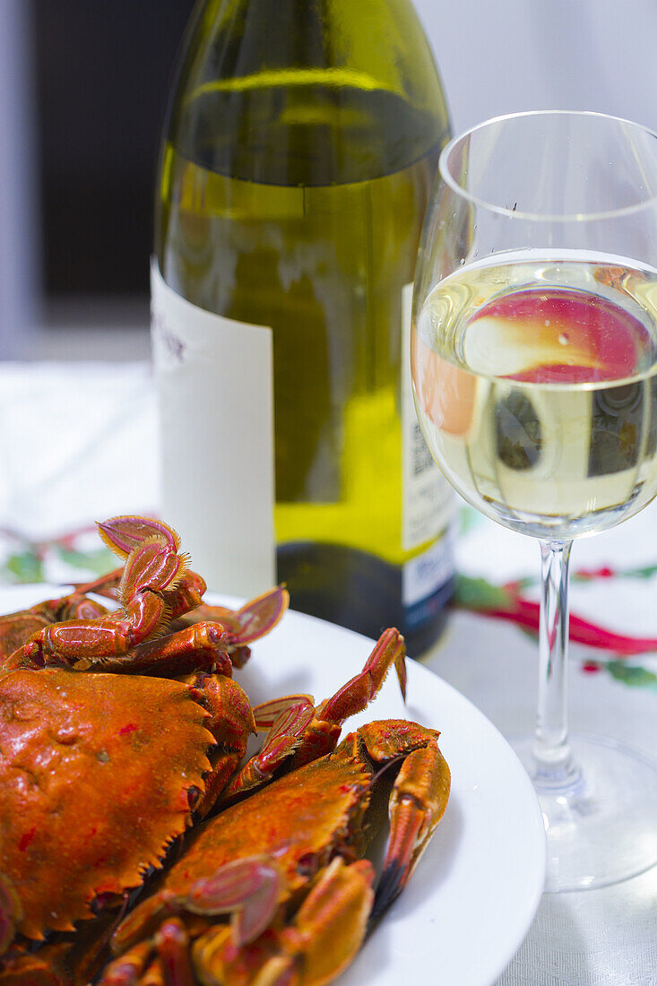 shellfish and white wine.