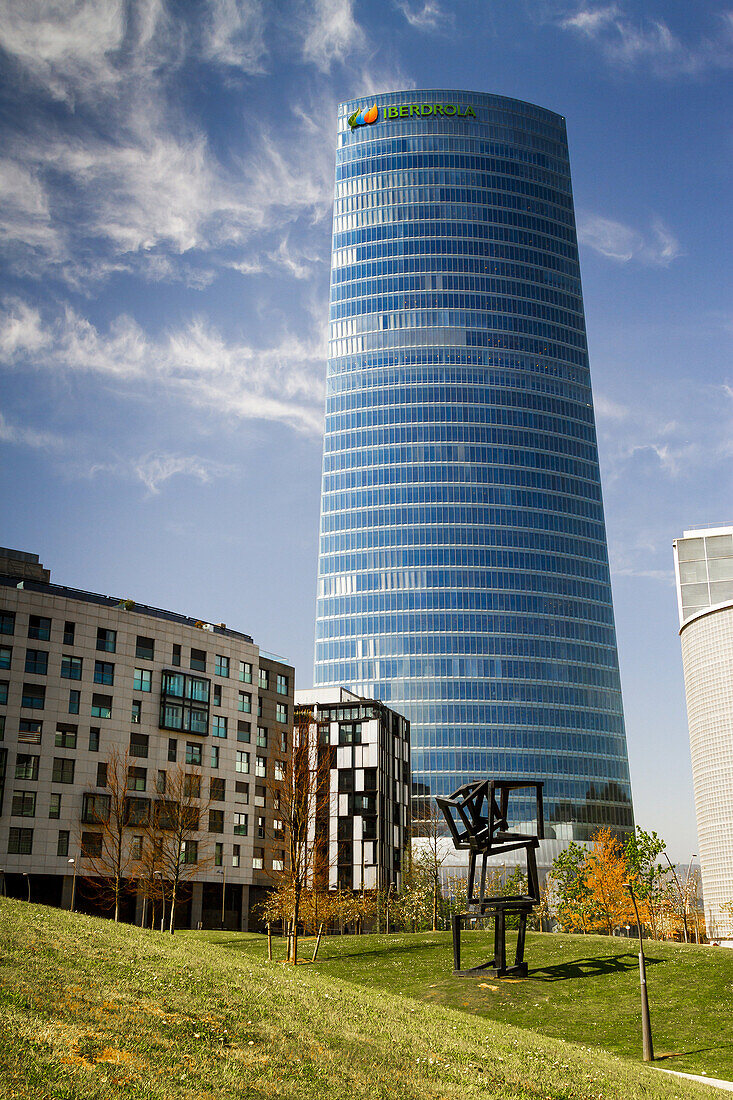 Iberdrola Tower. Bilbao, Biscay, Basque Country, Spain, Europe.