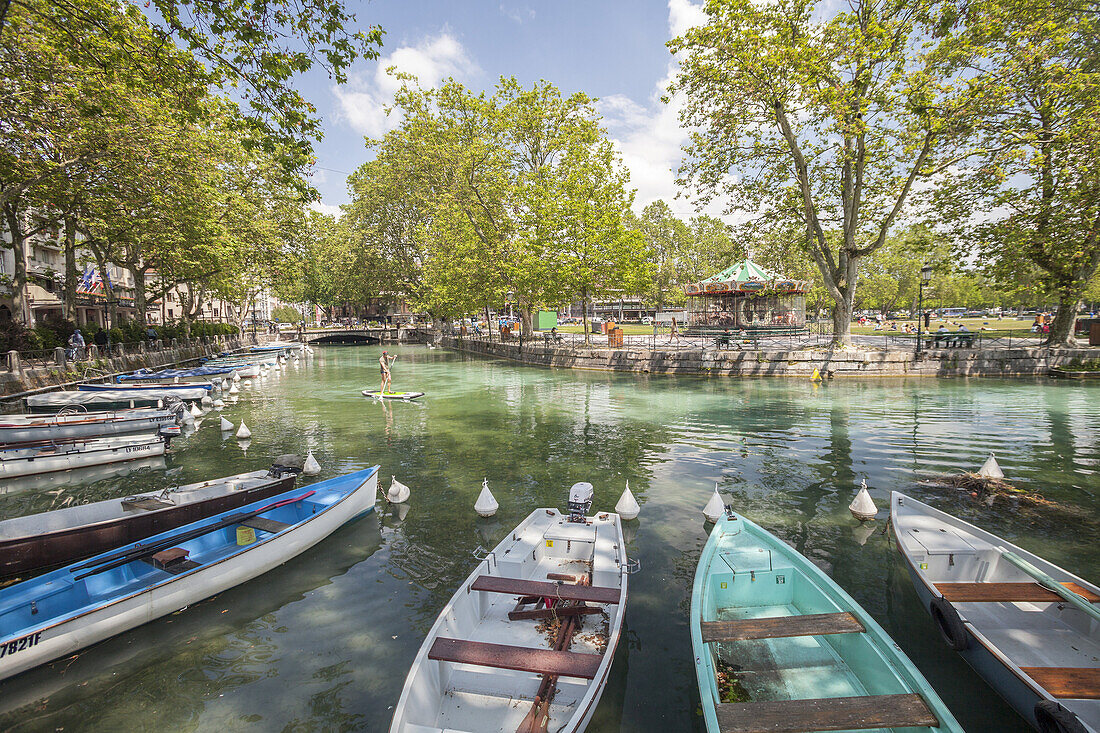 Canal de Vassé, Annecy, Haute-Savoie, Rhône-Alpes, France.