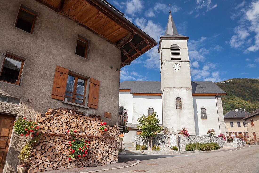 La Compôte village in the Massif des Bauges, Savoie, Rhône-Alpes, France.