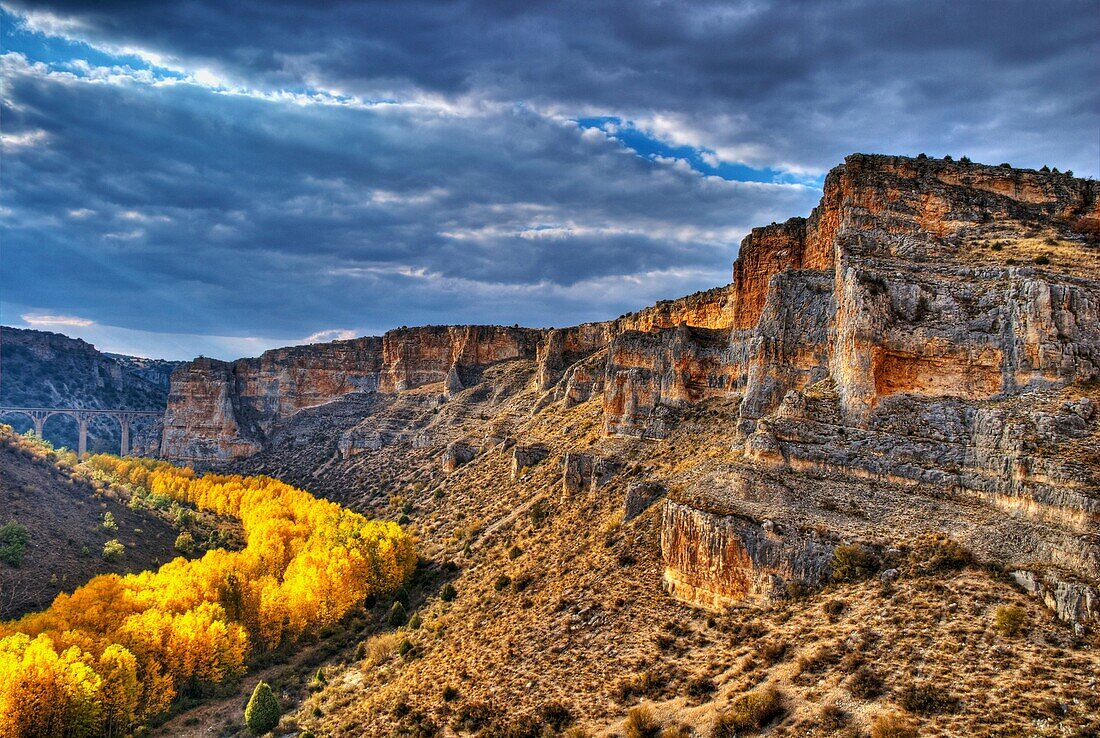 Hoces del Riaza Natural Park. Maderuelo. Segovia province. Castilla y Leon. Spain.