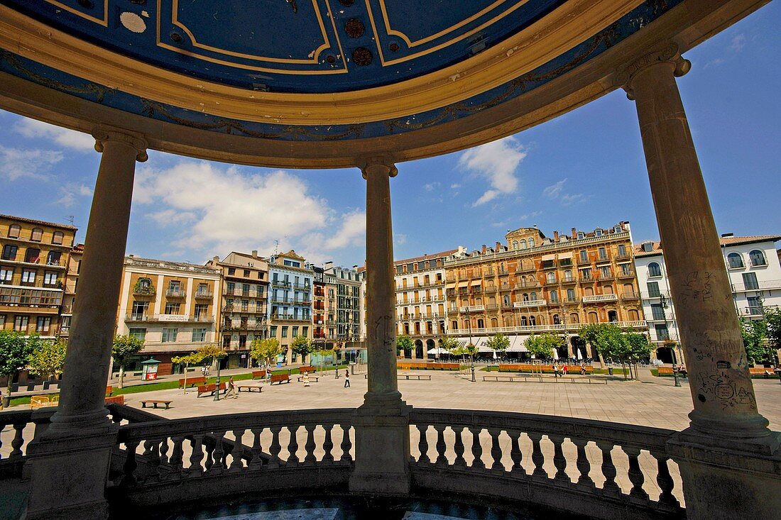 Platz "Plaza del Castillo", Pamplona, Navarra, Spanien